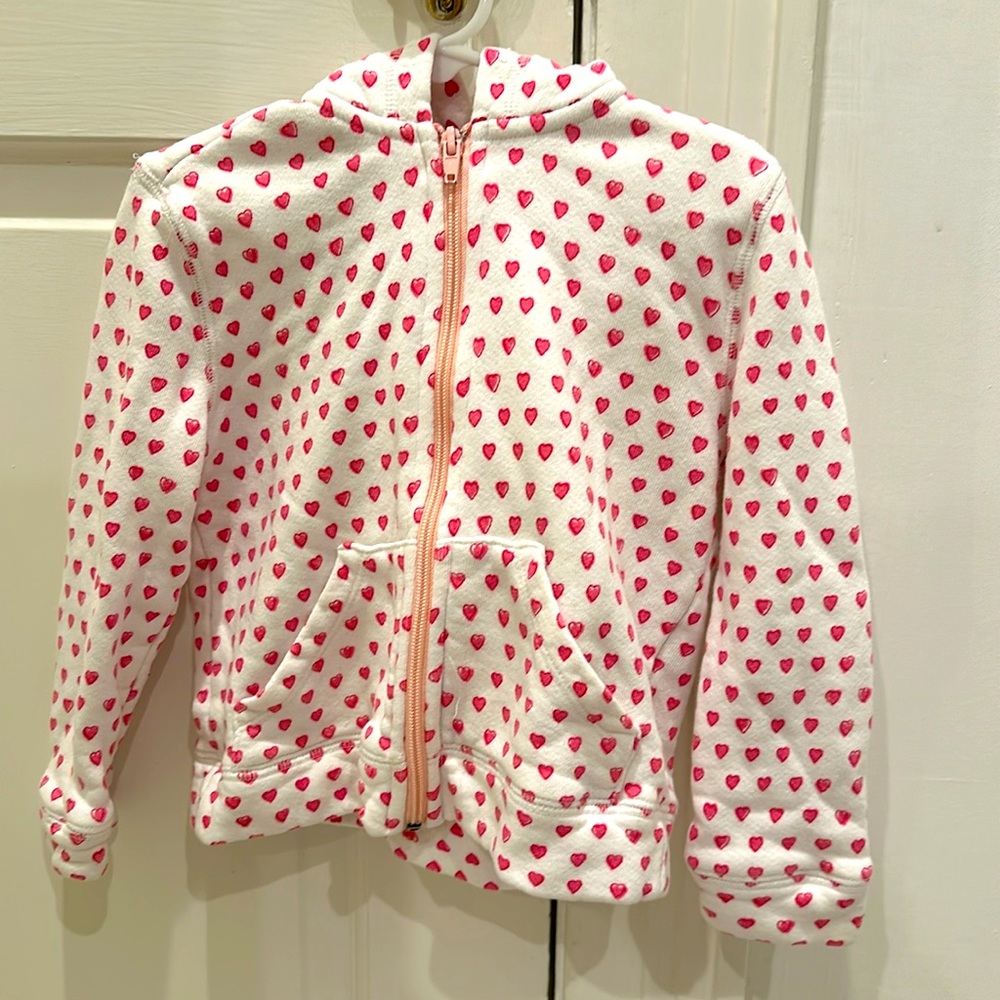 Roberta Roller Rabbit Hearts zip up hoodie sweatshirt